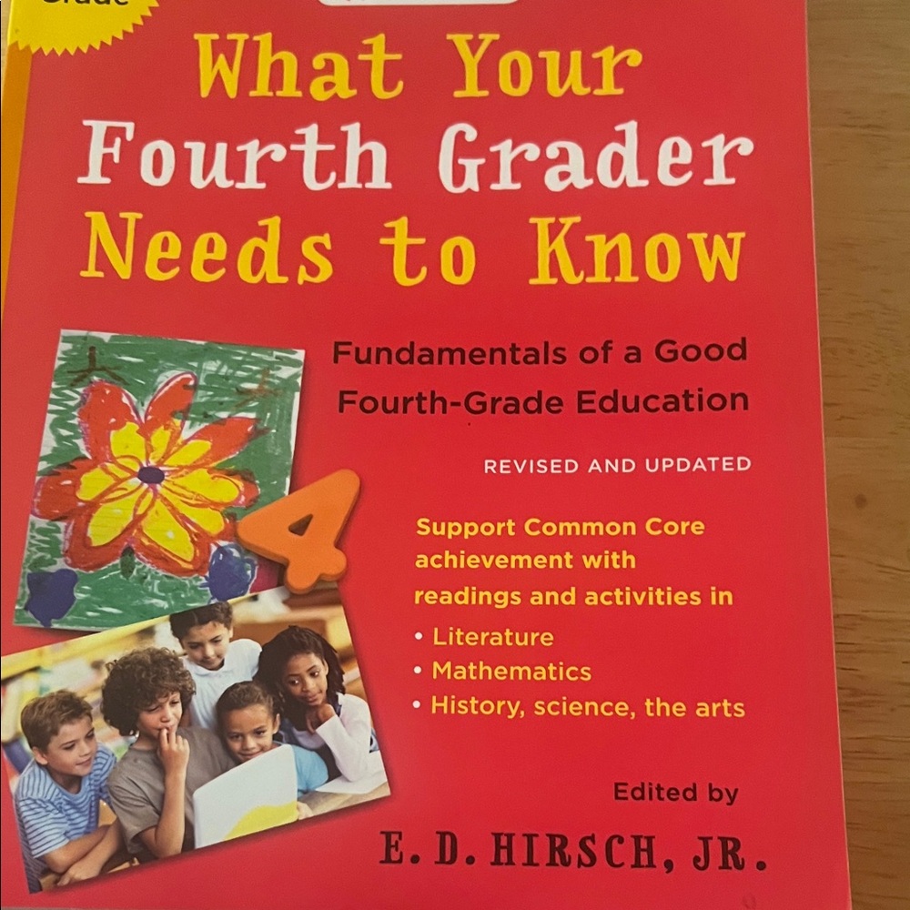 Fourth Grade Learning Book - Red and Yellow Cover